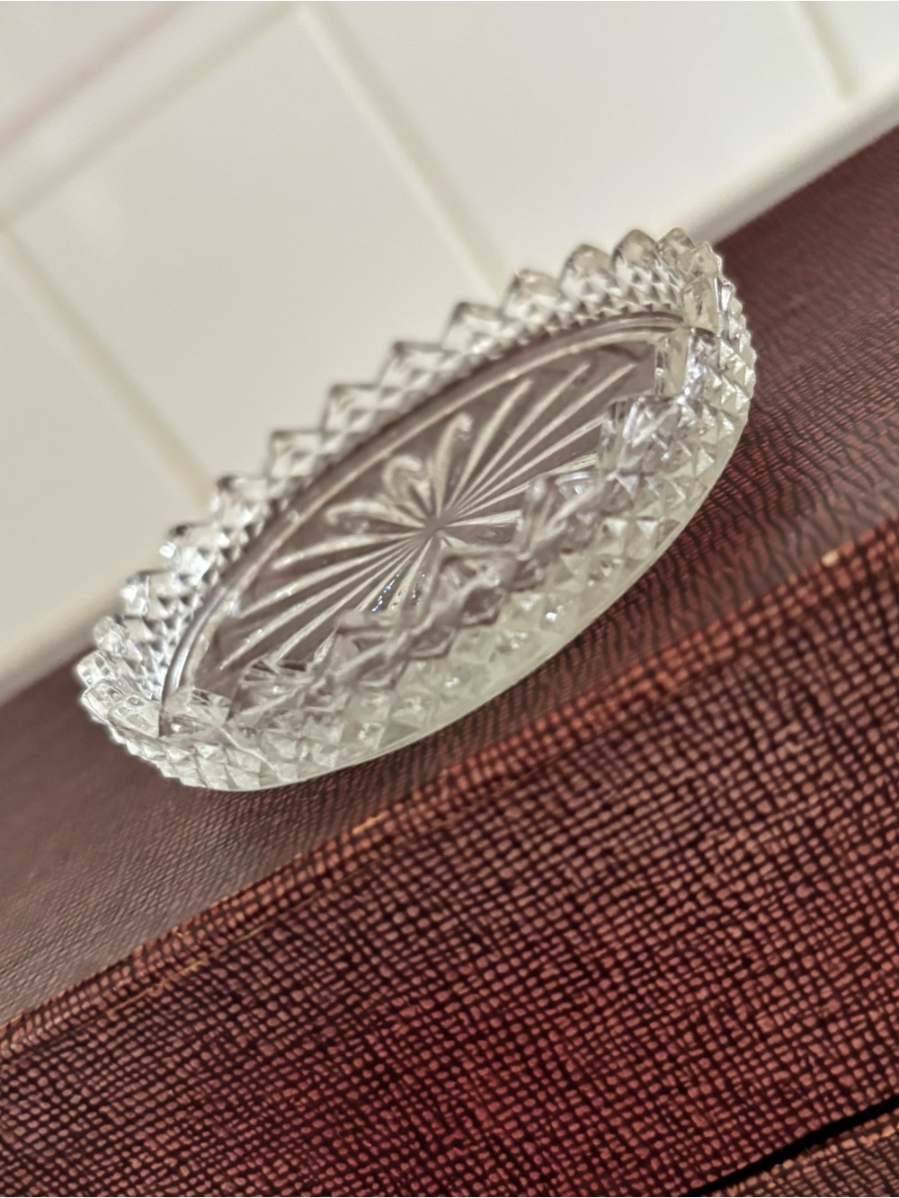 Vintage Round Crystal Coasters Box Set - 12 - Round Coasters - Trinket Dish - Picture 7 of 14
